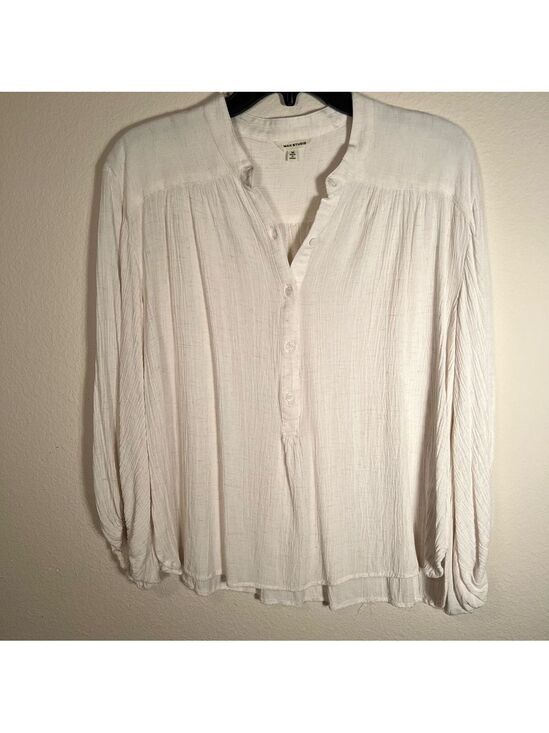 Max Studio Tops - Max Studio Cream Button Up Blouse